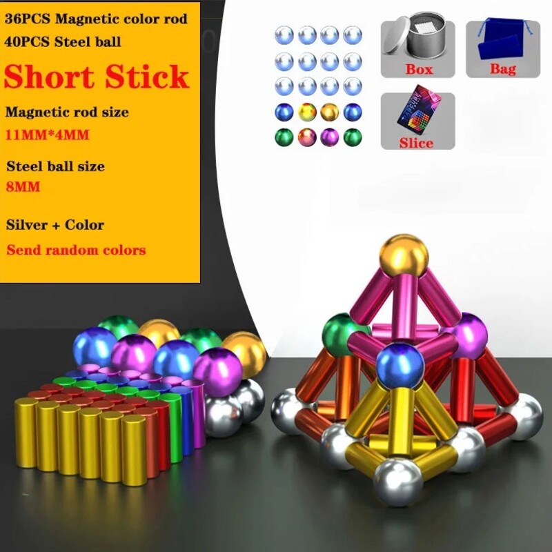 Diy Magnetic Balls And Rod Set 6850566848612-1