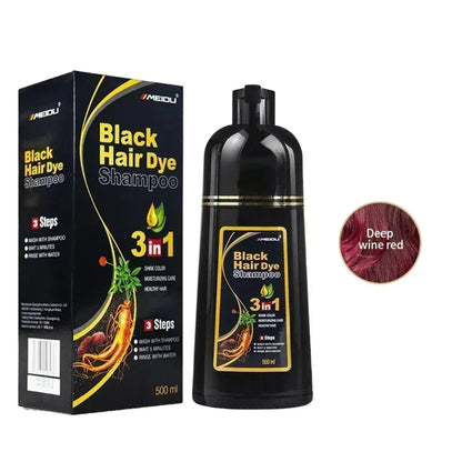500ml Hair Dye for Dark Hair - Covers Gray, Easy, Nourishing, Long-Lasting 1005008209691281-Black