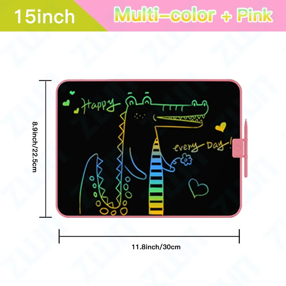 LCD Writing Tablet – Colorful Screen with One-Tap Erase & Pressure-Sensitive Drawing