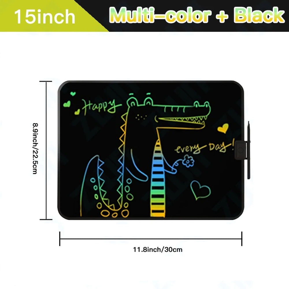 LCD Writing Tablet – Colorful Screen with One-Tap Erase & Pressure-Sensitive Drawing