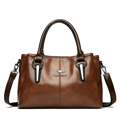 Premium Full-Grain Leather Classic Organizer Bag With Adjustable Strap 10110240653658-1