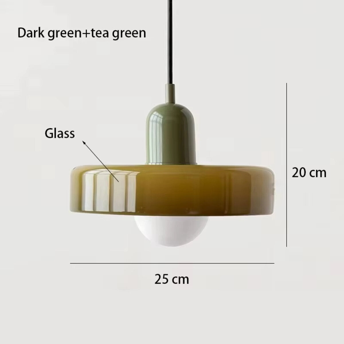 Bauhaus Pendant Light in Colored Glass