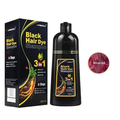 500ml Hair Dye for Dark Hair - Covers Gray, Easy, Nourishing, Long-Lasting 1005008209691281-Black