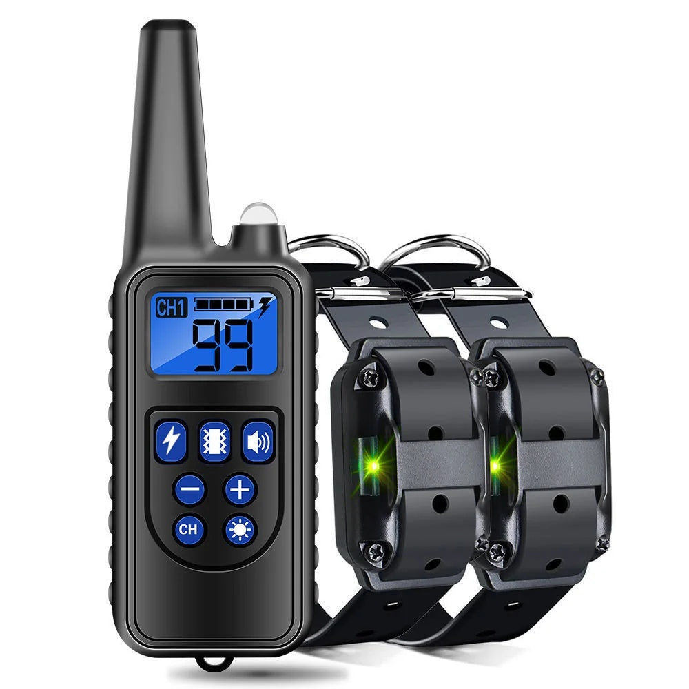 800M Rechargeable Electric Dog Training Collar - Waterproof, Remote Control & Ideal for Effective Dog Training 9975745872193-1