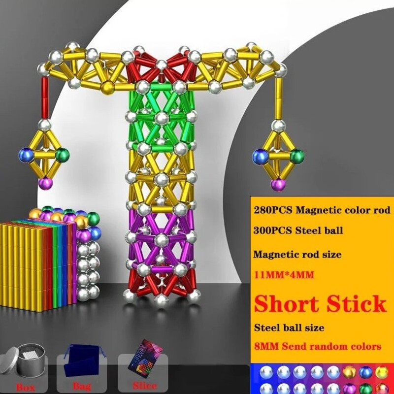 Diy Magnetic Balls And Rod Set 6850566848612-1