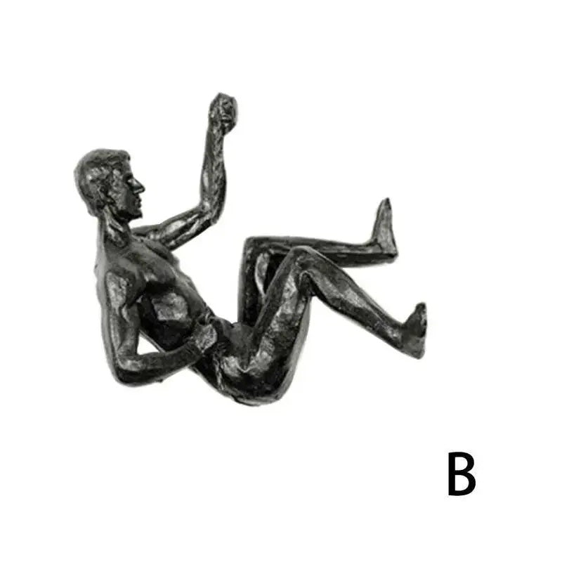 Wall Climbing Resin Sculpture Decorative Figure Home Hanging Decor 8496298688814-1