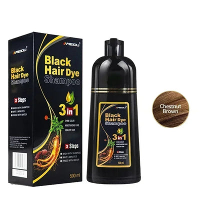 500ml Hair Dye for Dark Hair - Covers Gray, Easy, Nourishing, Long-Lasting 1005008209691281-Black