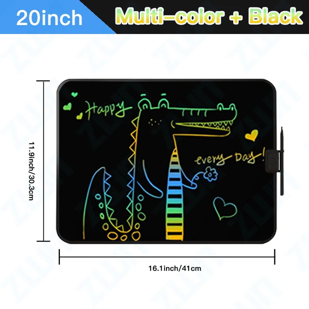 LCD Writing Tablet – Colorful Screen with One-Tap Erase & Pressure-Sensitive Drawing