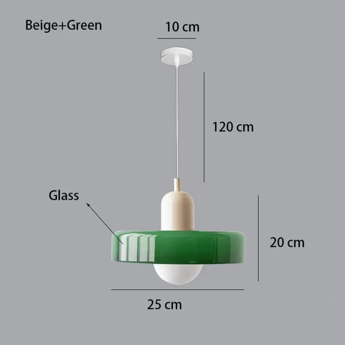 Bauhaus Pendant Light in Colored Glass 9957097111898-1