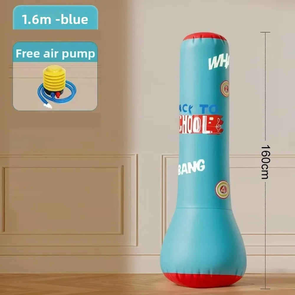 Kids Inflatable Punching Bag With Rebound Scoring Base, Pump 14857201975622-1