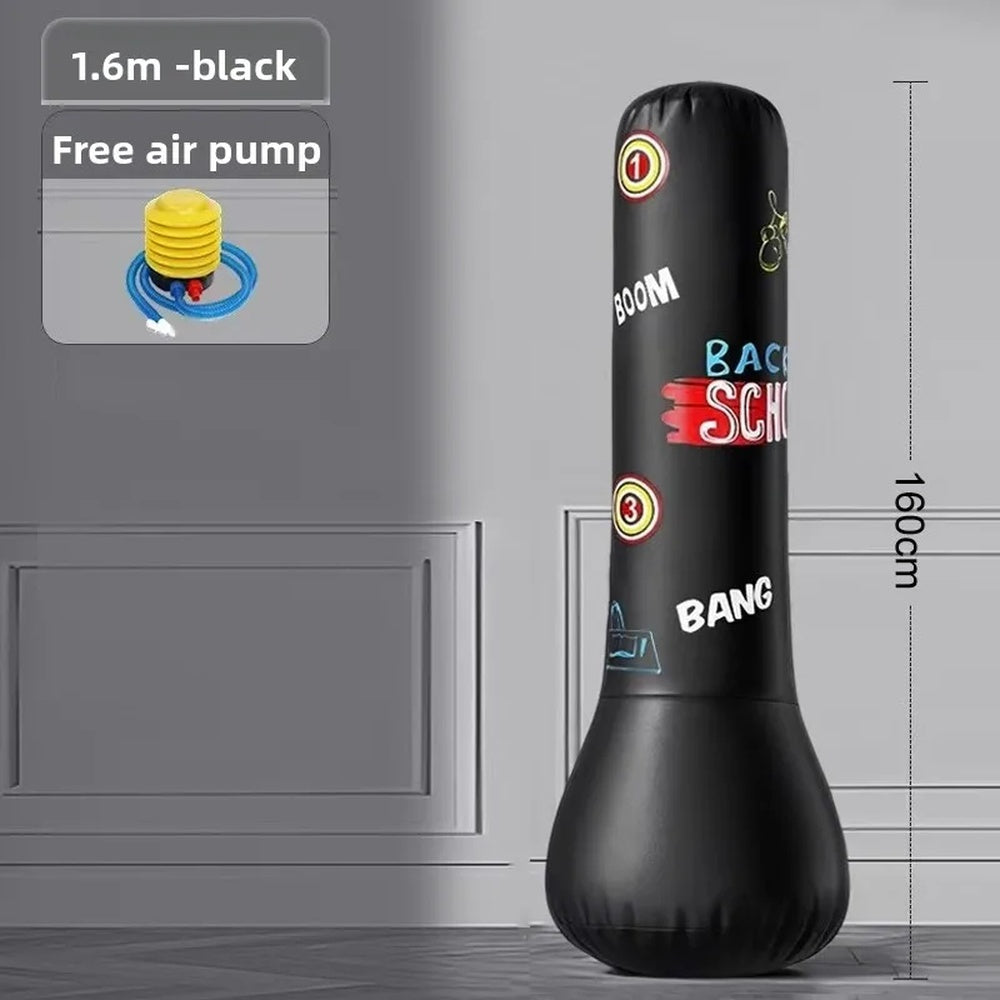 Kids Inflatable Punching Bag With Rebound Scoring Base, Pump 14857201975622-1