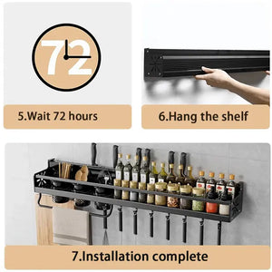 Wall Mounted Kitchen Storage Rack Organizer