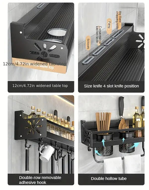 Wall Mounted Kitchen Storage Rack Organizer