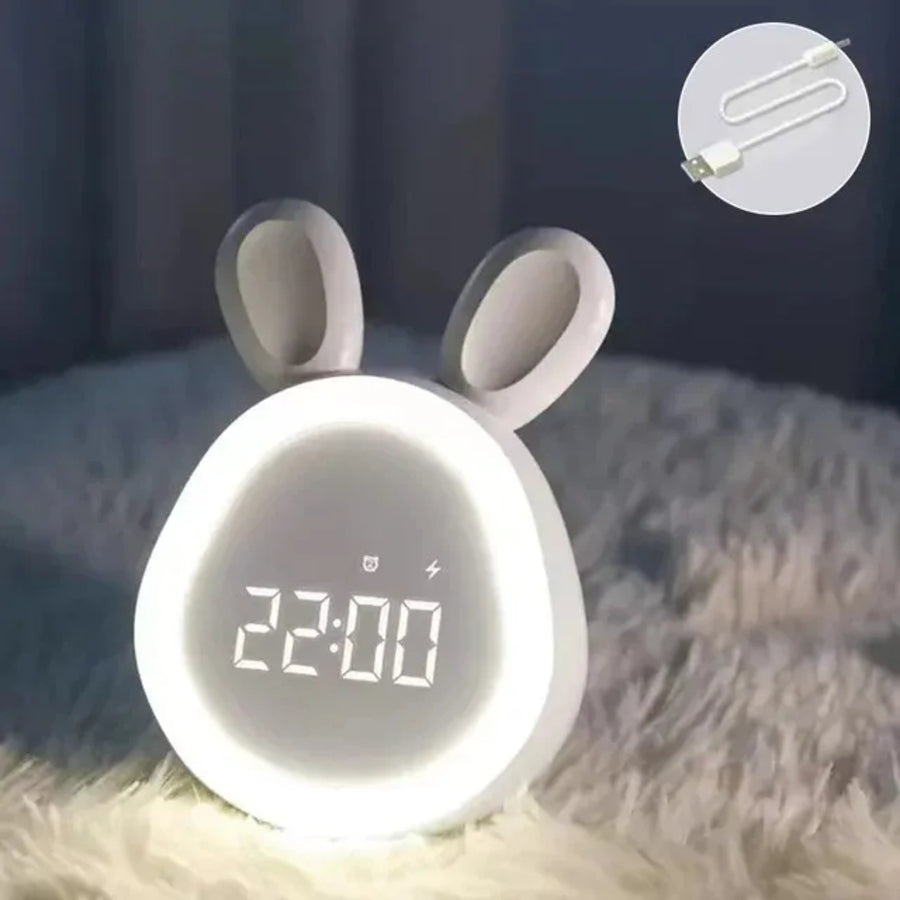 LED Cartoon Alarm Clock – Digital Display with Voice Control & Rechargeable Batter 9686234267990-1