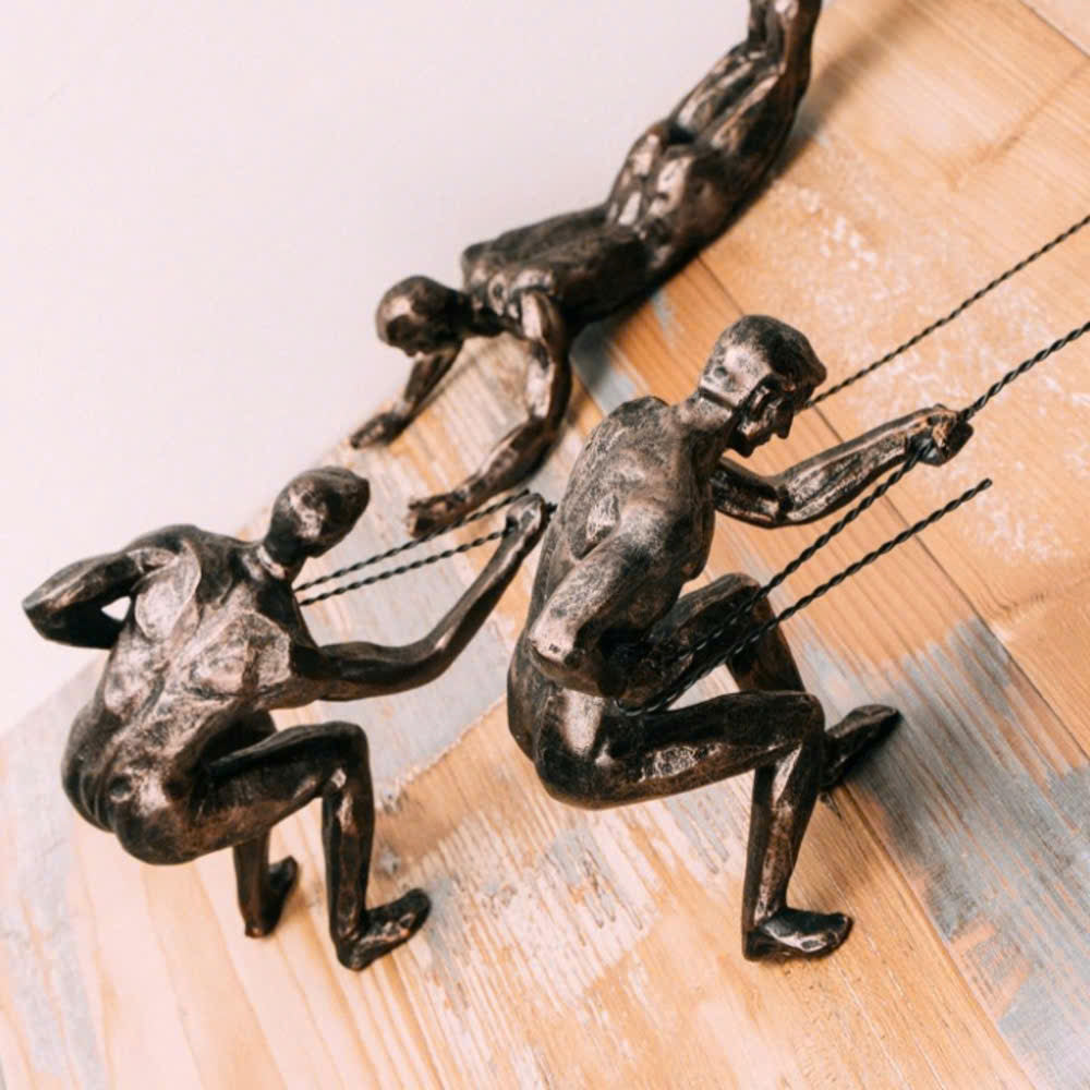 Wall Climbing Resin Sculpture Decorative Figure Home Hanging Decor 8496298688814-1
