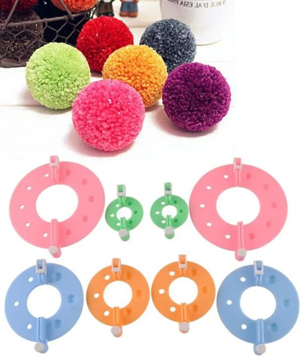 DIY Pom Pom Maker 8 Piece Set main