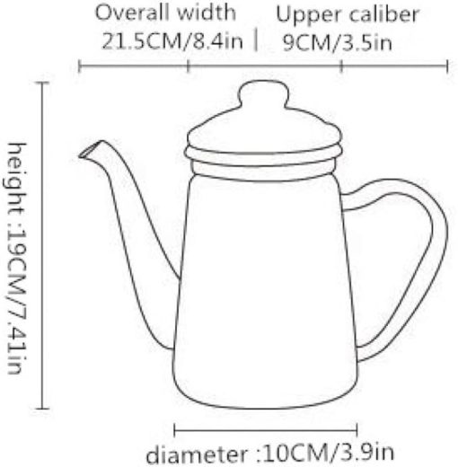 New Fashion Enamel Coffee & Tea Pot 1.1L9