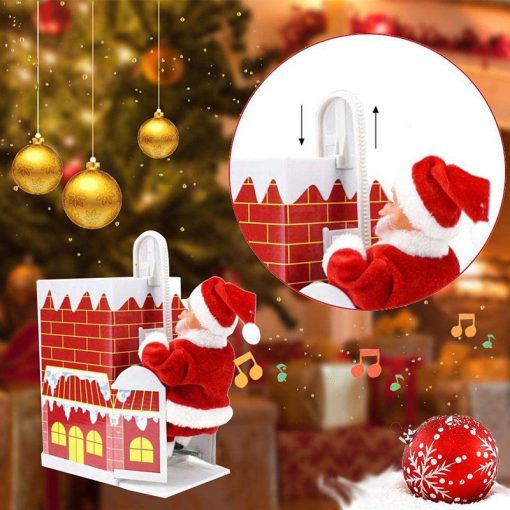 🎅Electric Santa Claus Climbing Ladder With Music