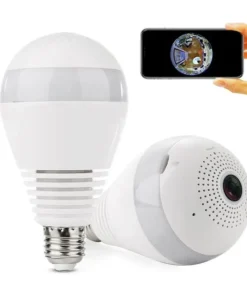 1 Pc Light Bulb Wifi Camera - 360° Fisheye Wireless Panoramic Wifi Camera