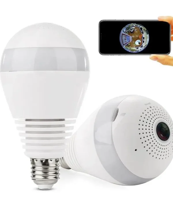 1 Pc Light Bulb Wifi Camera - 360° Fisheye Wireless Panoramic Wifi Camera