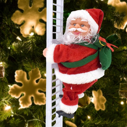 🎅Electric Santa Claus Climbing Ladder With Music