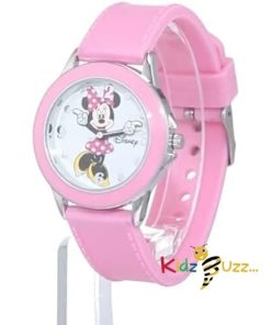 Minnie Mouse Pink Rubber Strap Watch For Kids