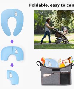 Portable Foldable Baby Toddler Potty Toilet Seat Covers Pad Cushion