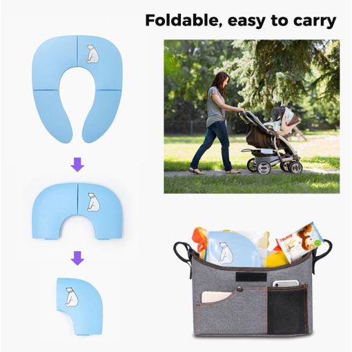 Portable Foldable Baby Toddler Potty Toilet Seat Covers Pad Cushion