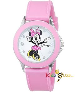 Minnie Mouse Pink Rubber Strap Watch For Kids