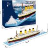 Titanic Micro Mini Building Blocks Set, 1706Pcs 3D Titanic Model Building Set Blocks