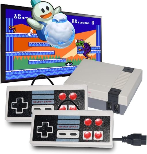 Classic Mini Console 8-Bit Video Retro Game System Built-In With 777 Classic Old-School Games Dual Players Mode Console