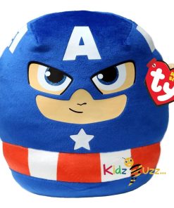 Ty Squishy Captain America- Baby Soft Plush Marvel Toy For Kids