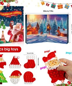 Fidget Advent Calendars For Kids, Christmas Advent Calendars Countdown 24 Days, Bubble Toy Surprise Box