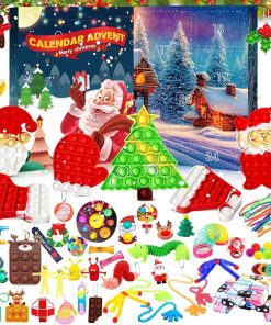 Fidget Advent Calendars For Kids, Christmas Advent Calendars Countdown 24 Days, Bubble Toy Surprise Box
