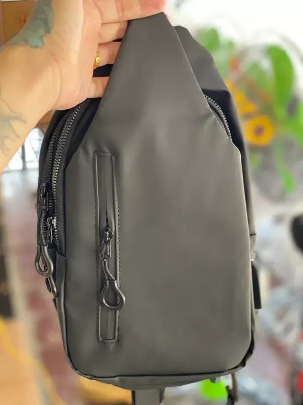 Anti-Theft Crossbody Sling Bag With Usb Charging Waterproof Shoulder Backpack photo review