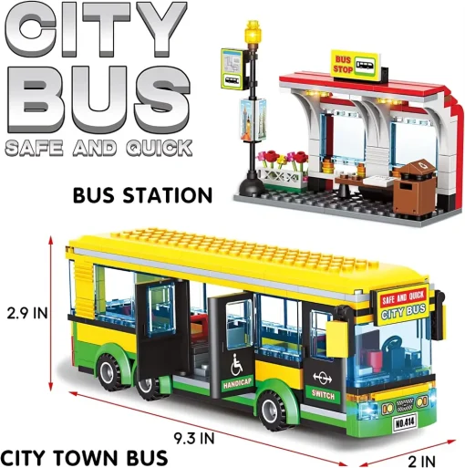 City Bus Lxa414 Block Set Fun Toy For Kids1