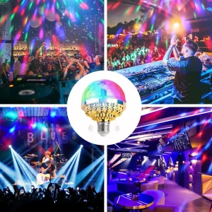 Colorful Rotating Magic Ball Light - LED Disco Ball Light for Home and Dance Parties - Party Decorations