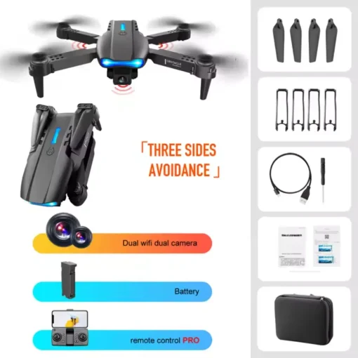 E99 Drone With Camera, Foldable Rc Quadcopter Drone,Remote Control Drone Toys 4k 2cam