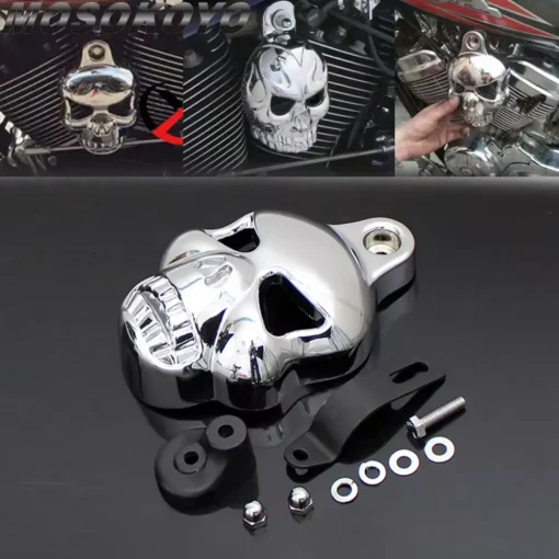 Motorcycle Skull Horn Cover7