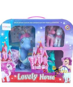 Lovely Horse Little Pony Toy Set Mini Unicorn Fluttershy Kids Birthday Kids Gift