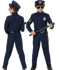 Police Officer Costume For Kids With Accessories, Kids Halloween Costumes1