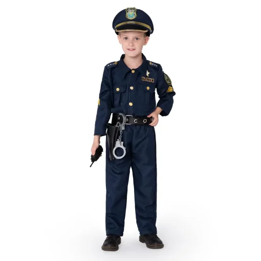 Police Officer Costume For Kids With Accessories, Kids Halloween Costumes3