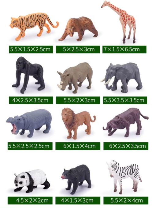 Realistic Safari Animal Figurines - Mini Farm & Woodland Models for Kids Party6