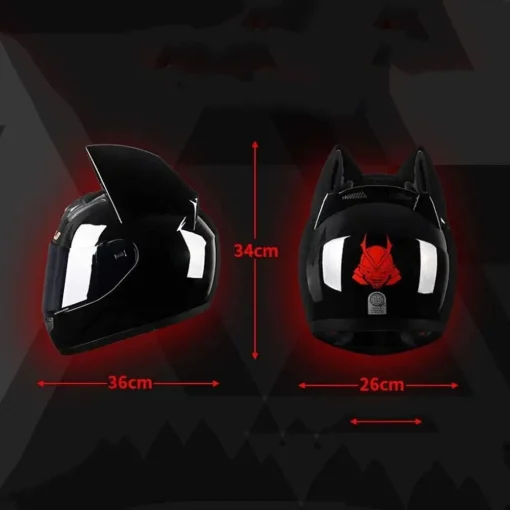 Removable Cat Ear Motorcycle Helmet 12