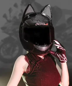 Removable Cat Ear Motorcycle Helmet