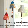 Set 3 Ceramic Bird Wind Chime Song Bell Garden Yard Home Decoration1