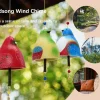 Set 3 Ceramic Bird Wind Chime Song Bell Garden Yard Home Decoration2