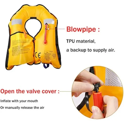 Swimming Life Vest Fishing Jacket 5 Sec Automatic Inflatable Survival10