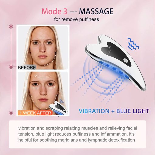 Electric Gua Sha Face Massager For Wrinkles, Puffiness, Double Chin, Tension Relief, Heated & Vibration