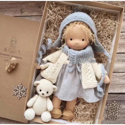 Waldorf Dolls, 30 Cm Waldorf Doll Plush Toy, Knitted Dolle